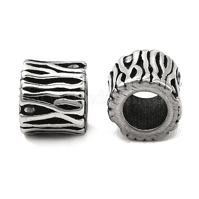 Европейские бусины из нержавеющей стали 304 STAS-B035-09AS-1