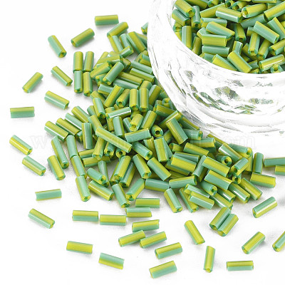 Непрозрачные цвета двухцветные стеклянные бусины из стекляруса SEED-T006-02A-02-1