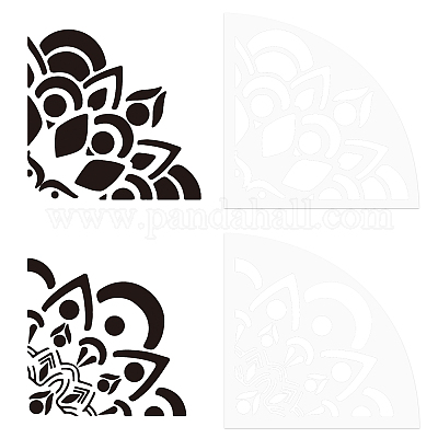Wholesale AHANDMAKER 2Pcs Mandala Stencil Reusable Art Templates