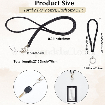2 шт. 2 стиля цинковый сплав смолы универсальный ремешок для сотового телефона ремешок через плечо шейный ремешок для телефона подвески AJEW-CP0008-93B-1