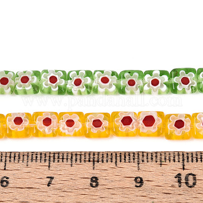 Ручной работы millefiori стеклянные бусины нитки LAMP-T022-10M-1
