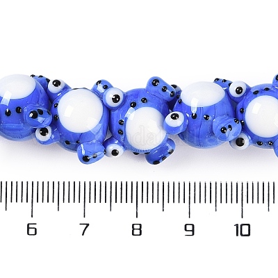 Бусы лэмпворк ручной работы LAMP-P066-07G-1