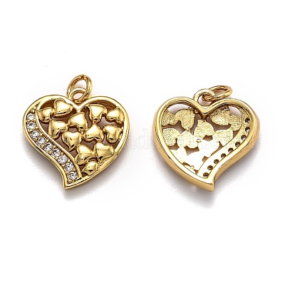 Латунные микро проложить кубического циркония подвески ZIRC-O039-06G-1