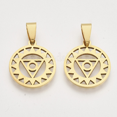 Подвески из нержавеющей стали на тему чакры 201 STAS-N089-53G-1