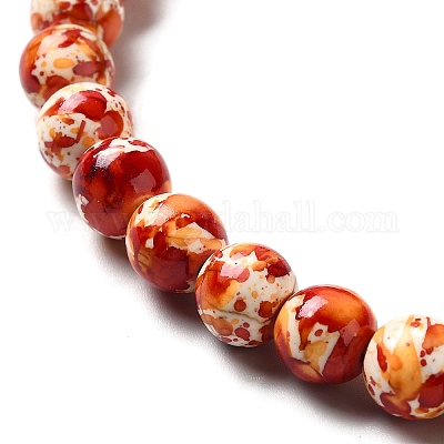 Нити из синтетических бирюзовых бусин G-E594-24D-1