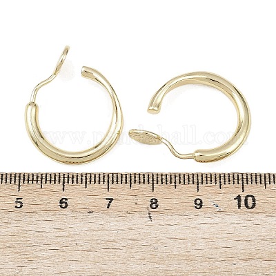 Латунные серьги с клипсами KK-F921-08B-G-1