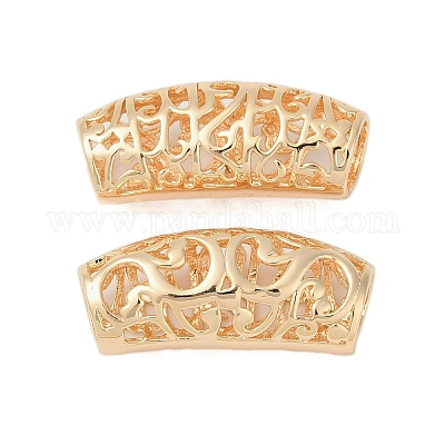 Полые латунные трубчатые бусины KK-G532-03G-1