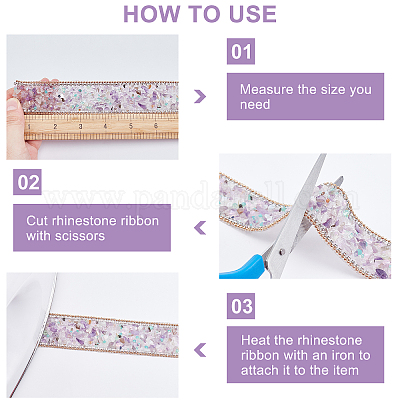 2 рулон 2-х цветных драгоценных камней DIY-PH0002-24-1