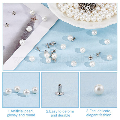 200 комплект заклепок-гвоздиков из АБС-пластика с имитацией жемчуга KY-GO0001-06A-1