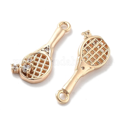 Подвески из латуни с покрытием из прозрачного кубического циркония KK-M102-17G-A-1