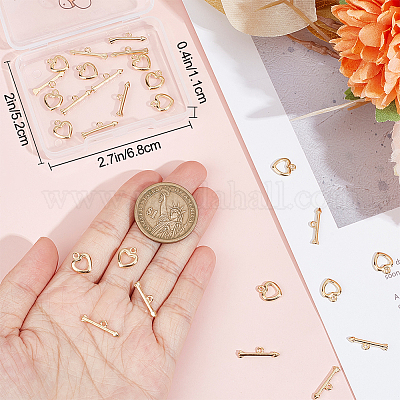 16 комплект экологически чистых латунных застежек-тоглов KK-BBC0007-91-1