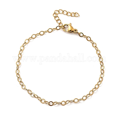 Браслеты-цепочки из нержавеющей стали 304 с ионным покрытием (IP) для женщин и мужчин BJEW-A050-02G-01-1