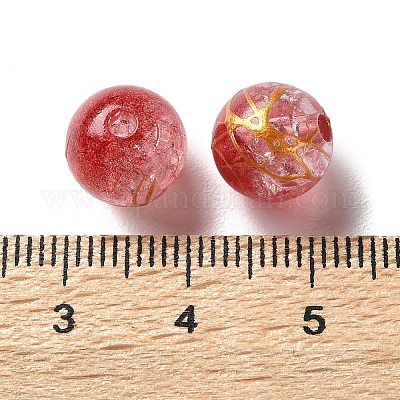 Прозрачных бусин акриловые треск DACR-D300-01F-10mm-1