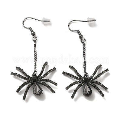 Серьги с подвесками из сплава на Хэллоуин EJEW-K274-04B-1