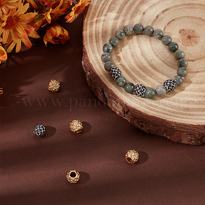 8 шт. 2 цвета 316 хирургическая нержавеющая сталь европейские бусины FIND-UN0003-88-1