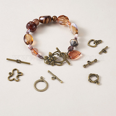 Застежки тоггл в тибетском стиле  TIBE-TA0001-21AB-1