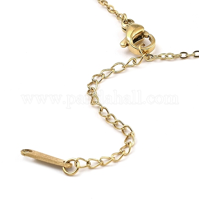 Ожерелья с подвеской из светлого золота и латуни с микропаве и кленовым листом с кубическим цирконием NJEW-E105-14KCG-01-1