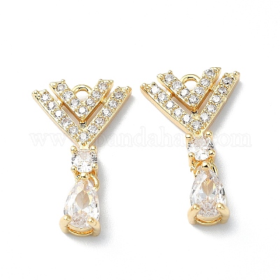 Латунные микро проложить кубического циркония подвески FIND-Z029-07G-1