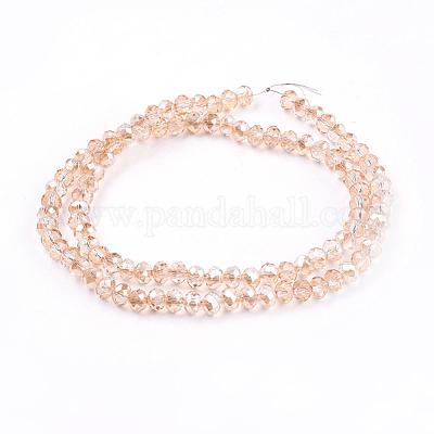 Стеклянные бусины с гальваническим покрытием  EGLA-D020-6x4mm-71-1