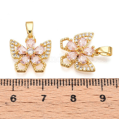 Латунные микро проложить кубического циркония подвески KK-N254-232G-1