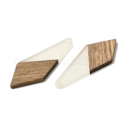 Люминесцентное свечение в темной подвеске из дерева и смолы WOOD-H104-02-1