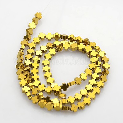 Гальванизировать немагнитных синтетический гематит бисер пряди G-J211-02-1