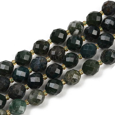 Природные моховой агат бисер нитей G-N342-149I-26-1