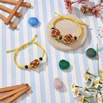 Регулируемый плетеный нейлоновый шнур макраме мешочек изготовление браслета AJEW-SW00013-02-1