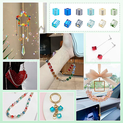 1500шт 6 цвета стеклянный бисер SEED-ME0001-14B-1