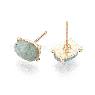Natürliche Amazonite Ohrstecker&nbsp;EJEW-N057-01F-1