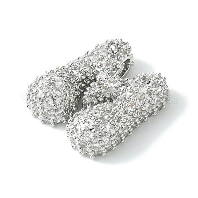 Подвески из латуни с покрытием из прозрачного кубического циркония KK-S378-01P-M-1