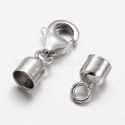 925 застежка-когти из стерлингового серебра с родиевым покрытием STER-P005-01-1