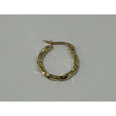 Серьги-кольца из нержавеющей стали 304 STAS-TAC0001-11B-G-1