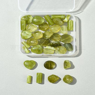 35 шт. 7 вида прозрачных смоляных бусин RESI-FS0001-75-1