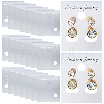 180PCS дисплей карты прямоугольник пластиковые серьги EDIS-FS0001-01B-1