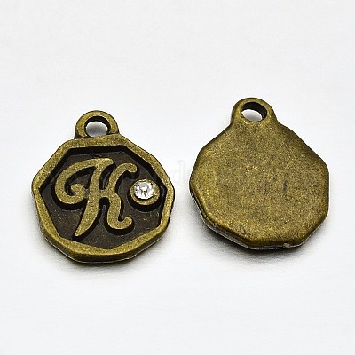 Античная бронза покрытием сплава горный хрусталь подвески ALRI-J152-K-NF-1