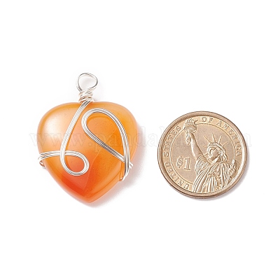 Натуральный красный агат подвески PALLOY-JF01663-09-1