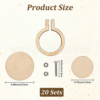 20 шт. деревянные пяльцы для вышивания&nbsp;DIY-CP0012-36-1