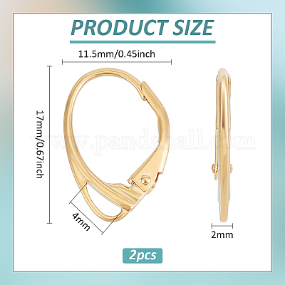 2 шт. 925 фурнитуры для сережек-русалок из стерлингового серебра STER-BC0003-08G-1