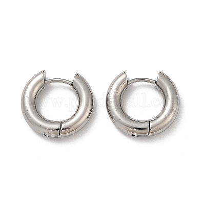 Серьги-кольца из нержавеющей стали 202 для полировки EJEW-M106-02P-01-1