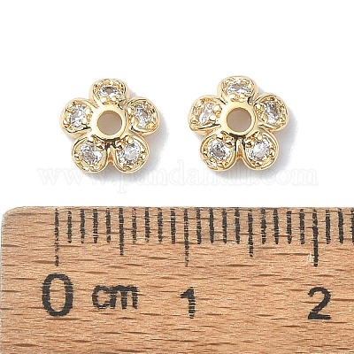 Латунь микро проложить кубический цирконий шарик KK-A194-03G-1