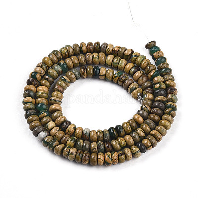 Нити бусин из натурального камня вердит G-T140-72B-1