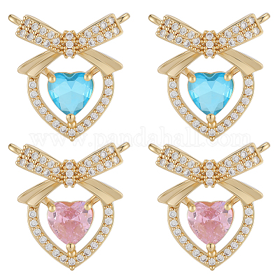 8 шт. 2 цвета латунные подвески с микропаве и кубическим цирконием KK-BBC0019-71-1