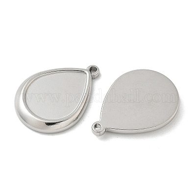 Оправы для подвесок из нержавеющей стали 304 в виде кабошонов STAS-D127-12P-1