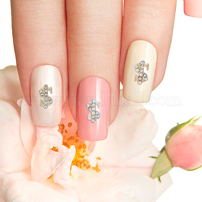 Кабошоны со стразами из сплава в 40 стилях MRMJ-FH0001-27-1