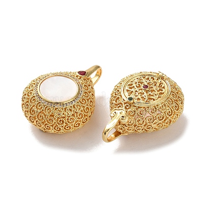 Стойка покрытие латунь rd кубический цирконий бусины клетка подвески&nbsp;LS-KK-K362-10G-1