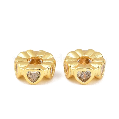 Латунные микропаве из прозрачного кубического циркония KK-C142-08G-1