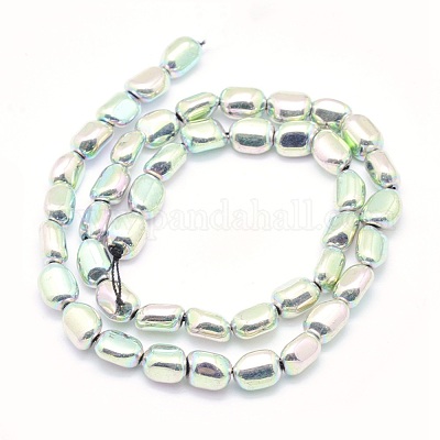 Гальванизировать немагнитных синтетический гематит бисер пряди G-L488-A-26-1