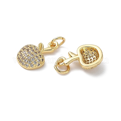 Латунные микро проложить кубического циркония подвески KK-H522-02D-G-1