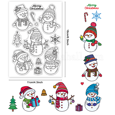 CRASPIRE Clear Silicone Stamps Christmas Clear Stamps for Card
